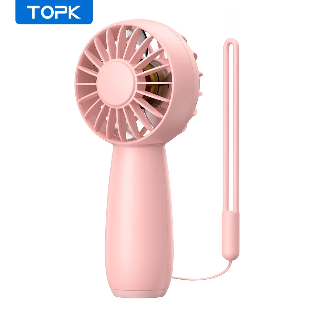 1800Mah Mini Portable Fan,Usb Electric Fan 3 Speeds Rechargeable Portable Fan Eyelash Hand Fans for Room Camping Supplies
