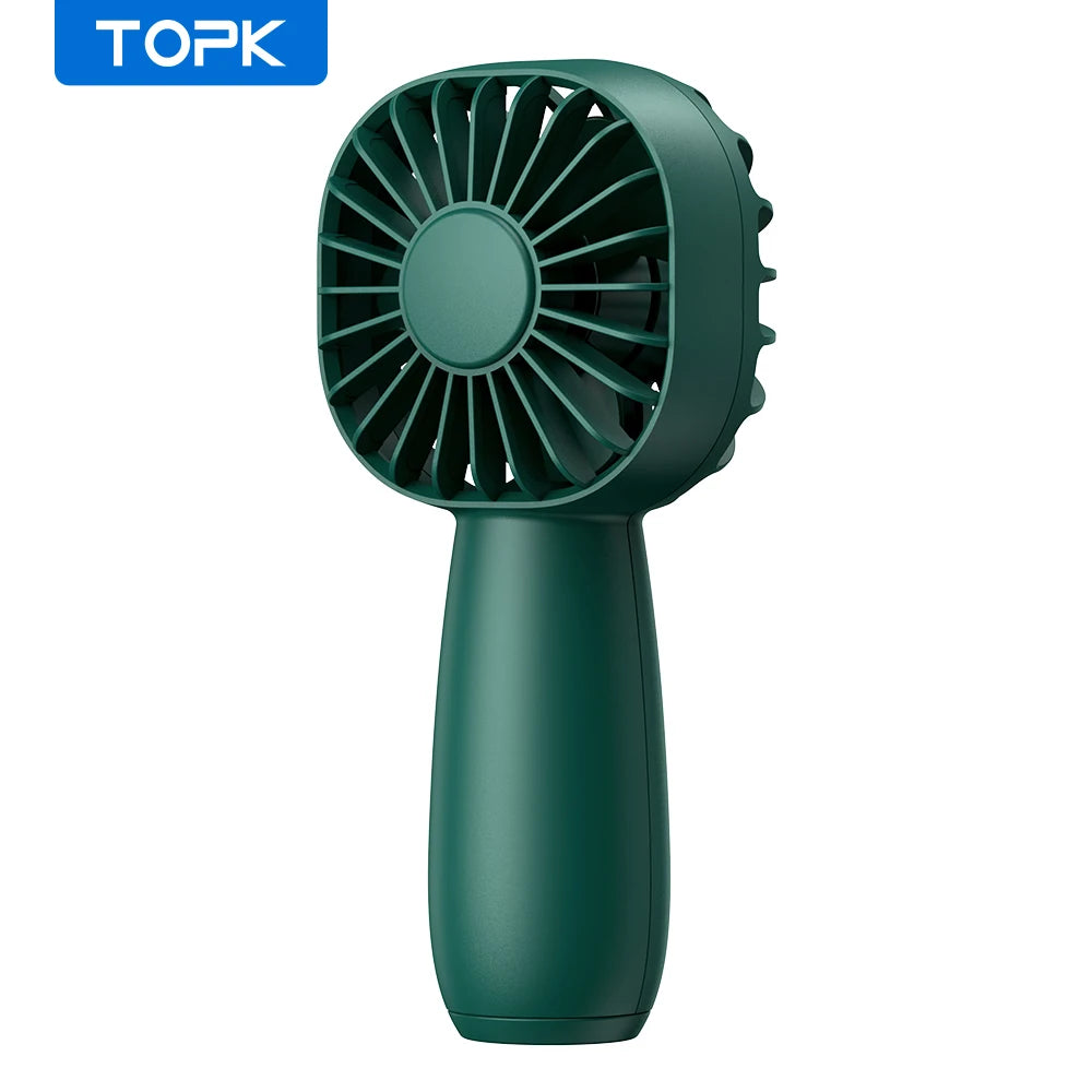 1800Mah Mini Portable Fan,Usb Electric Fan 3 Speeds Rechargeable Portable Fan Eyelash Hand Fans for Room Camping Supplies