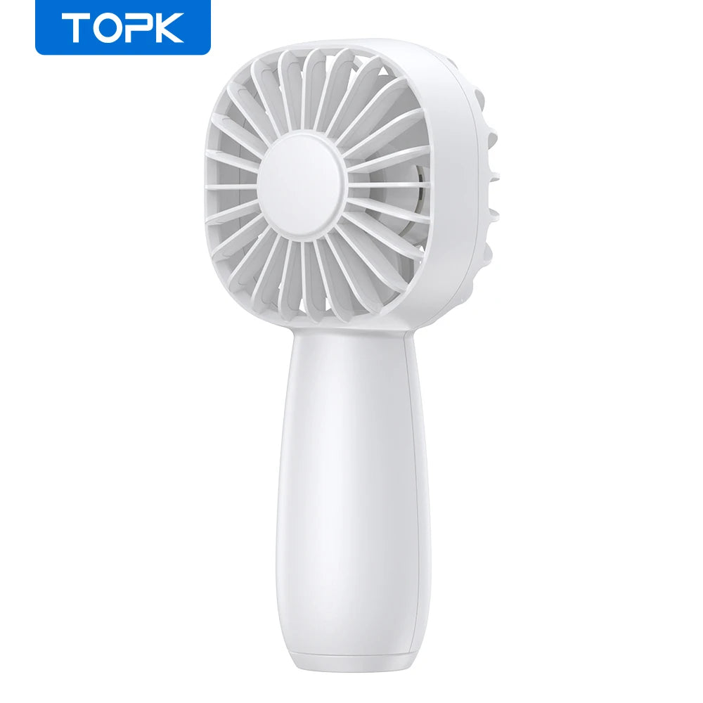 1800Mah Mini Portable Fan,Usb Electric Fan 3 Speeds Rechargeable Portable Fan Eyelash Hand Fans for Room Camping Supplies