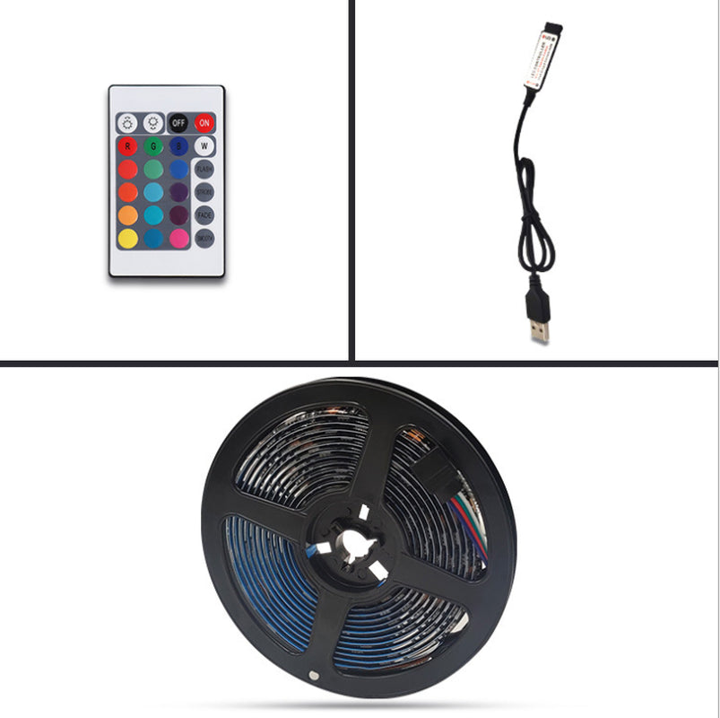 LED Strip Lights 1- 5M RGB 5050 Colour Changing Tape Cabinet Kitchen TV Lighting