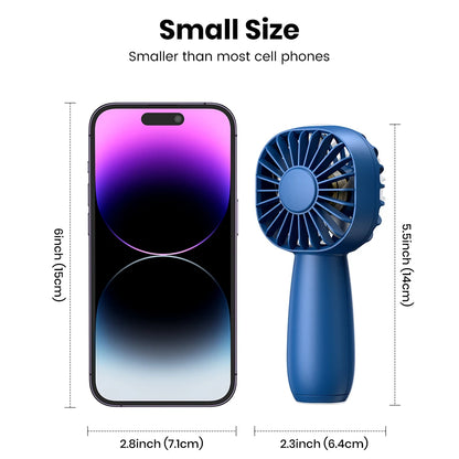 1800Mah Mini Portable Fan,Usb Electric Fan 3 Speeds Rechargeable Portable Fan Eyelash Hand Fans for Room Camping Supplies