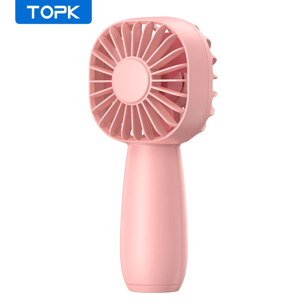 1800Mah Mini Portable Fan,Usb Electric Fan 3 Speeds Rechargeable Portable Fan Eyelash Hand Fans for Room Camping Supplies