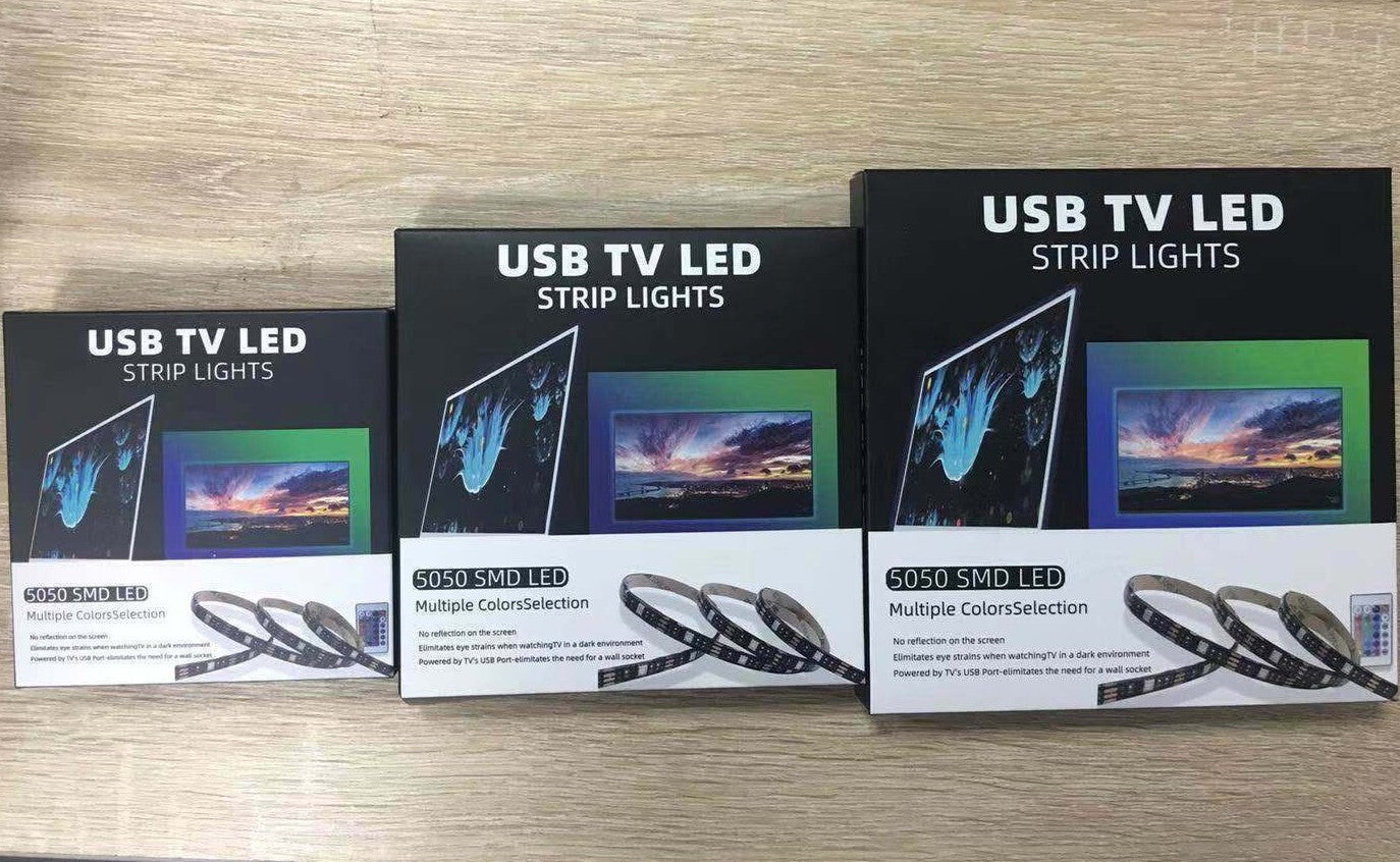 LED Strip Lights 1- 5M RGB 5050 Colour Changing Tape Cabinet Kitchen TV Lighting