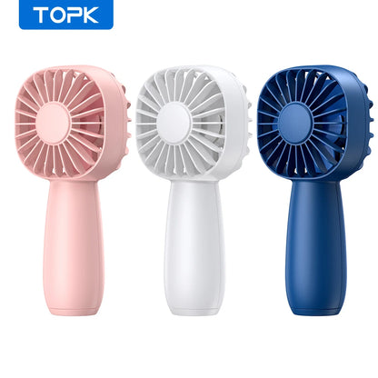 1800Mah Mini Portable Fan,Usb Electric Fan 3 Speeds Rechargeable Portable Fan Eyelash Hand Fans for Room Camping Supplies