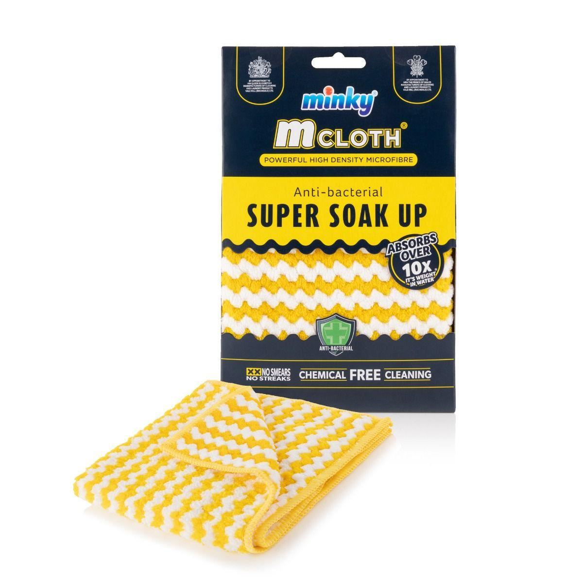 Minky M Cloth Super Soak up Microfibre Cloths Anti-Bacterial Cleaning Pads