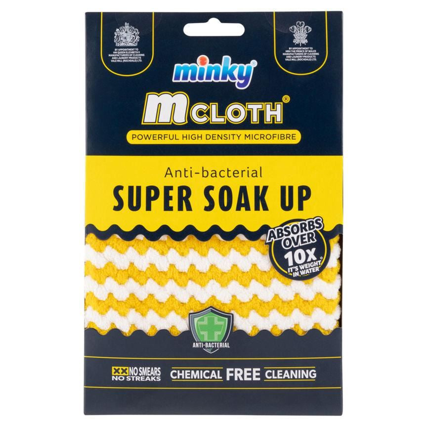 Minky M Cloth Super Soak up Microfibre Cloths Anti-Bacterial Cleaning Pads